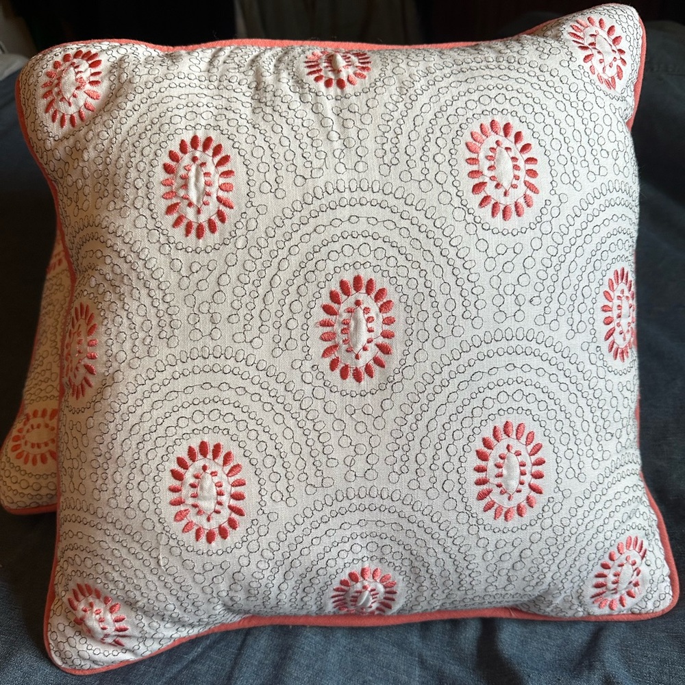 Target Threshold Embroidered Decorative Throw Pillow